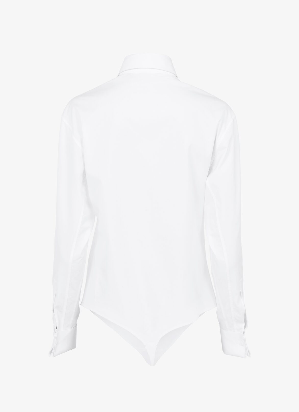 Lightweight poplin bodysuit shirt ALAÏA WHITE LIGHTWEIGHT POPLIN BODYSUIT SHIRT